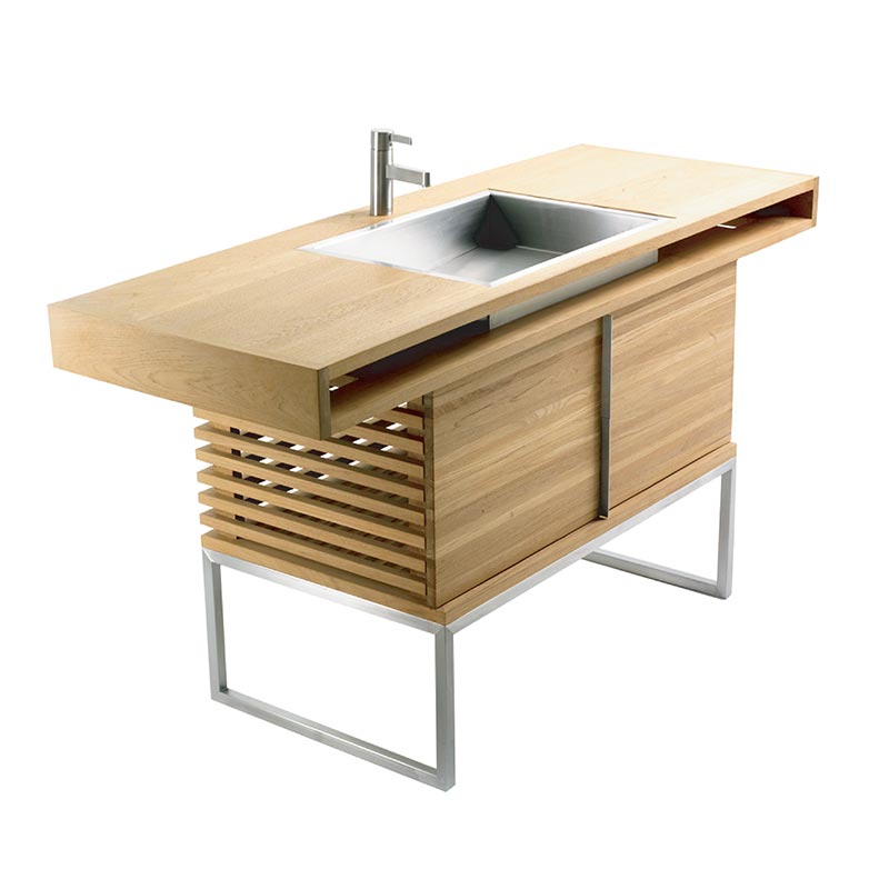 BEO Solid Top Counter with Stainless steel Sink